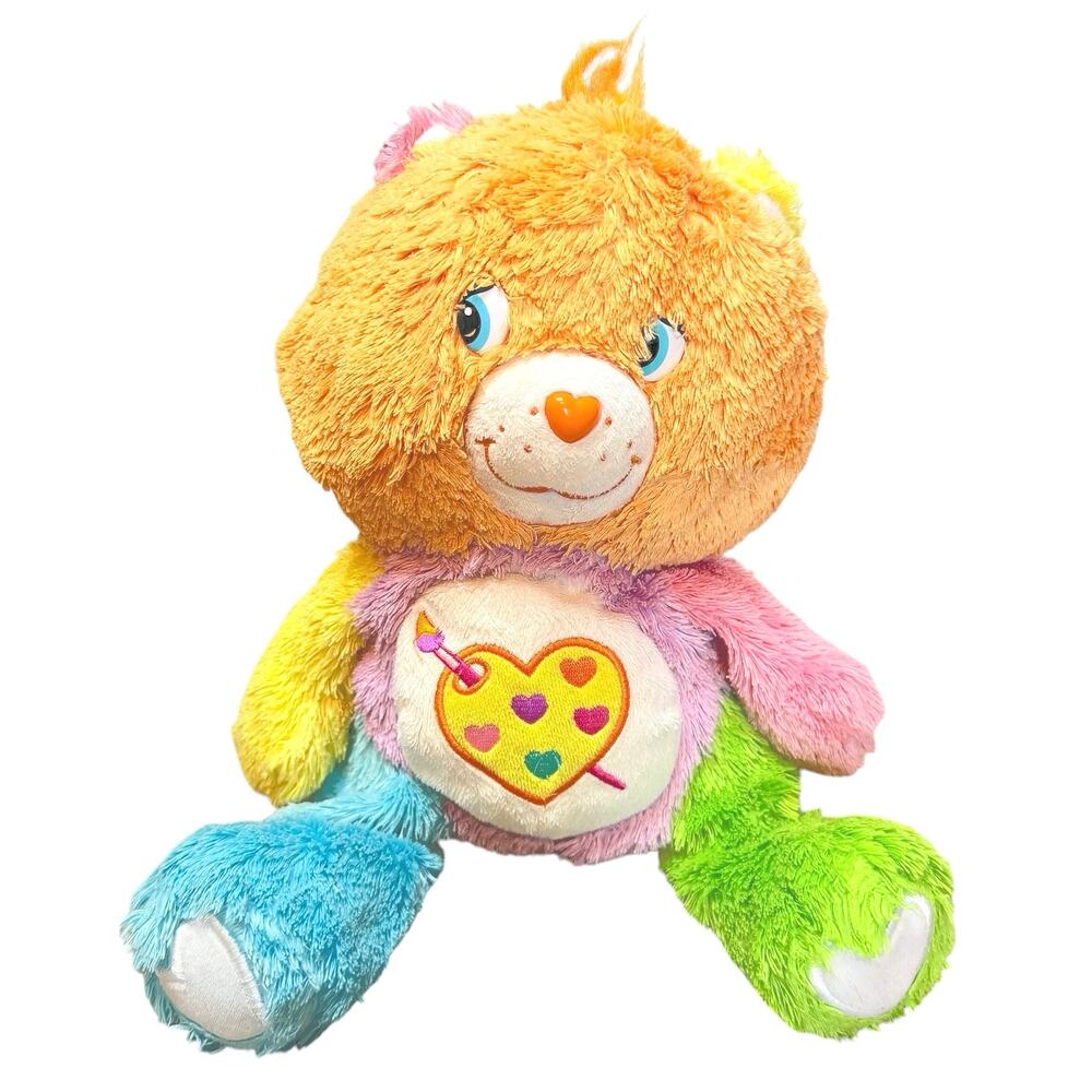 Vintage Care Bears Fluffy & Floppy Work of Heart Bear Plush 2005 13”